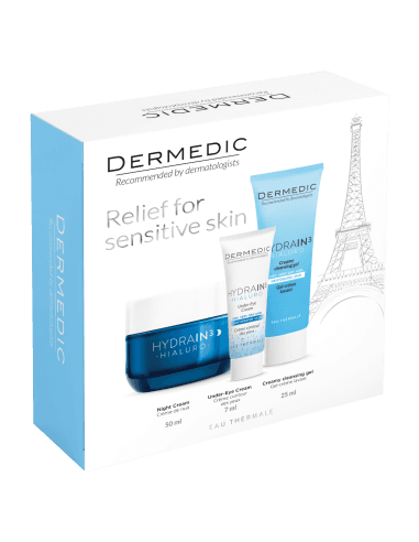 Dermedic Coffret Hydrain 3 Hialuro Creme de Nuit Hydratante Anti Age