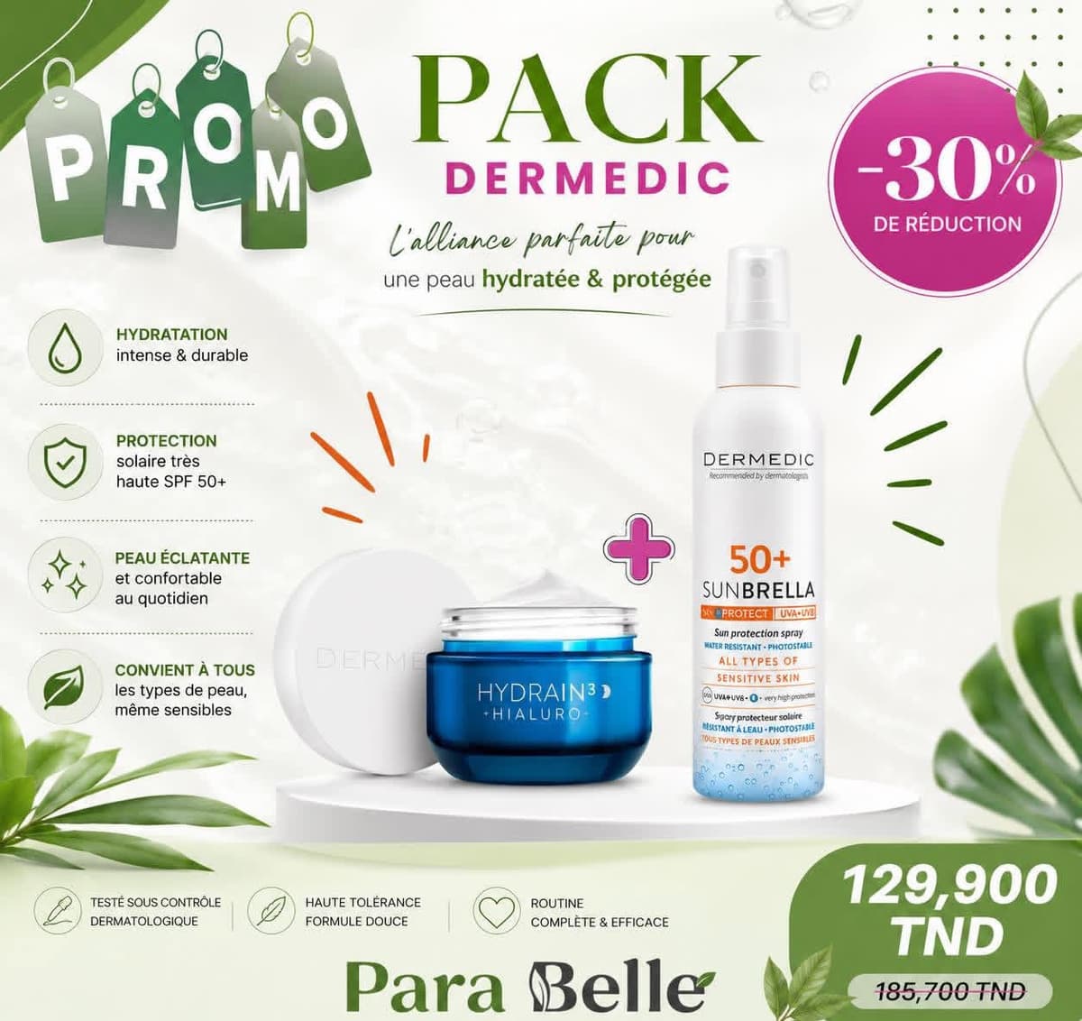 Pack Hydratation & Protection Dermedic SPF50+
